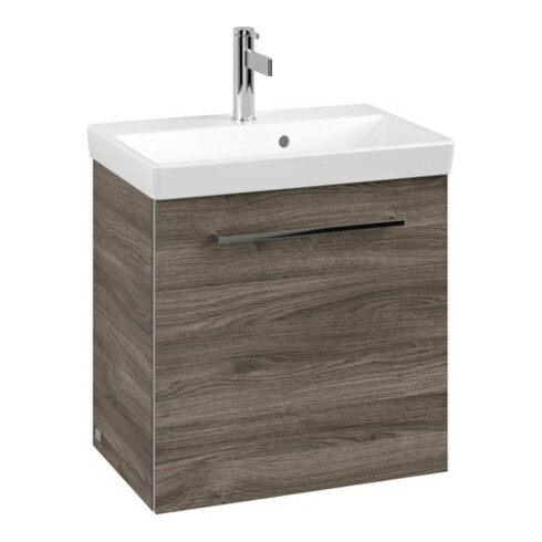 V&B Avento Meuble sous lavabo 53x51x38 cm, 1 porte, gauche, Gr. vc gl., st. Oa