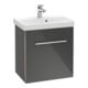 V&B Avento Meuble sous lavabo 53x51x38 cm, 1 T, gauche, laqué brillant, blanc brillant-1