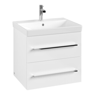 V&B Avento Meuble sous lavabo 58x51,4x48 cm, 2 tiroirs, blanc brillant