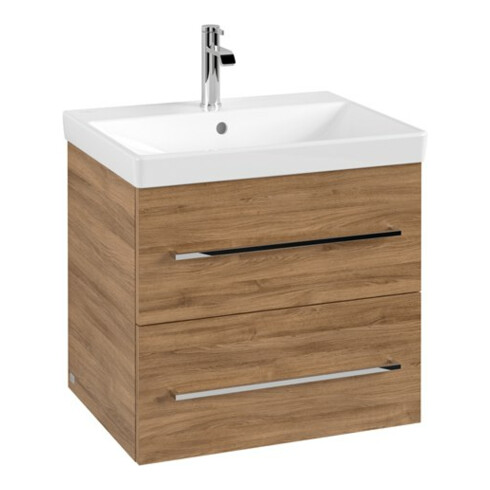 V&B Avento Meuble sous lavabo 58x51,4x48 cm, 2 tiroirs, wd, G vc gl., Kan Oa