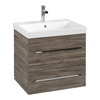 V&B Avento Meuble sous lavabo 58x51,4x48 cm, 2 tiroirs, wd, G vc gl., st. Oa