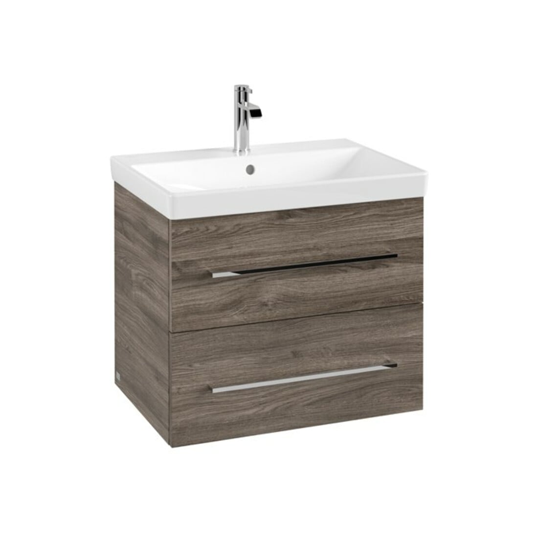 V&B Avento Meuble sous lavabo 63x51,4x48 cm, 2 portes, wd, G vc gl., st. Oa