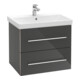 V&B Avento Meuble sous lavabo 63x51,4x48cm, 2 tiroirs, wd, G vc gl., graph.-1