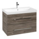 V&B Avento Meuble sous lavabo 78x51,4x48 cm, 2 tiroirs, wd, G vc gl., st. Oa-3