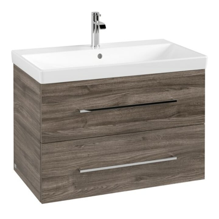V&B Avento Meuble sous lavabo 78x51,4x48 cm, 2 tiroirs, wd, G vc gl., st. Oa