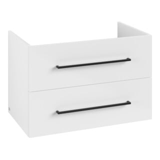V&B Avento Meuble sous lavabo 78x51,4x48cm, 2 tiroirs, bois, blanc brillant