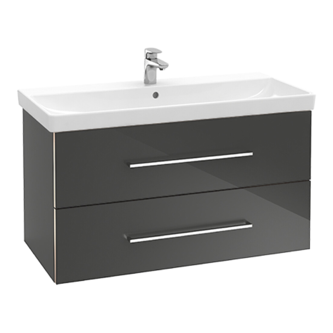 V&B Avento Meuble sous lavabo 78x51,4x48cm, 2 tiroirs, wd, G vc g, volc bla