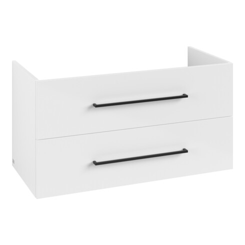 V&B Avento Meuble sous lavabo 98x51,4x48cm, 2 tiroirs, blanc brillant