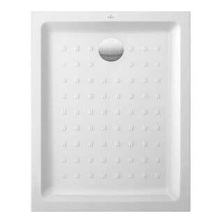 V&B Bac à douche O.NOVO 100x80x6cm, blanc antidérapant