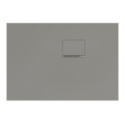 V&B Bac à douche Squaro Infinity 100x70x4 cm, gris, installation d'angle contre mur droite