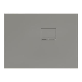 V&B Bac à douche Squaro Infinity 100x75x4cm, gris, angle, installation contre mur droite