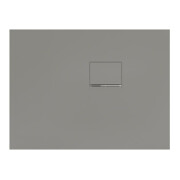 V&B Bac à douche Squaro Infinity 100x75x4cm, gris, angle, installation contre mur droite