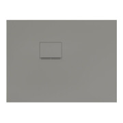 V&B Bac à douche Squaro Infinity 100x75x4cm, gris, angle installation gauche contre mur