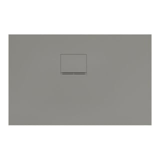 V&B Bac à douche Squaro Infinity 110x70x4 cm, gris, angle encastré gauche contre mur