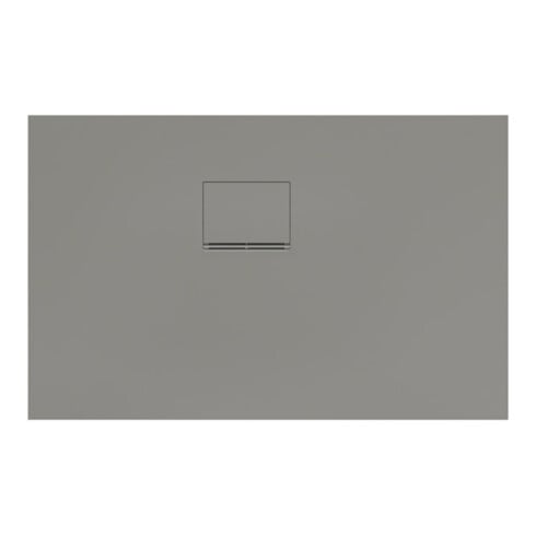 V&B Bac à douche Squaro Infinity 110x70x4 cm, gris, angle encastré gauche contre mur