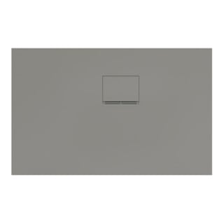 V&B Bac à douche Squaro Infinity 110x70x4cm, gris, angle encastré à droite contre mur