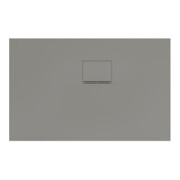 V&B Bac à douche Squaro Infinity 110x70x4cm, gris, angle encastré à droite contre mur