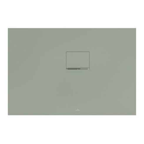 V&B Bac à douche Squaro Infinity 110x75x4cm, gris mat, installation d'angle droite contre mur