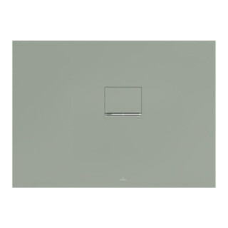 V&B Bac à douche Squaro Infinity 110x80x4 cm, gris mat, angle, installation à droite contre mur