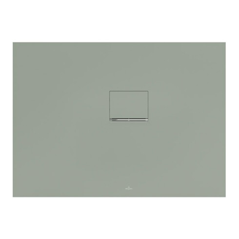 V&B Bac à douche Squaro Infinity 110x80x4 cm, gris mat, angle, installation à droite contre mur