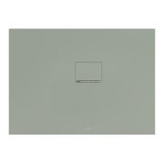 V&B Bac à douche Squaro Infinity 110x80x4 cm, gris mat, angle, installation à droite contre mur
