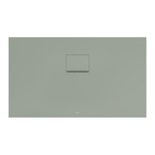 V&B Bac à douche Squaro Infinity 120x70x4 cm, gris mat, uni, coupe à gauche
