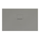 V&B Bac à douche Squaro Infinity 120x75x4 cm, gris, uni, découpé côté long-1