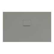 V&B Bac à douche Squaro Infinity 120x75x4 cm, gris, uni, découpé côté long