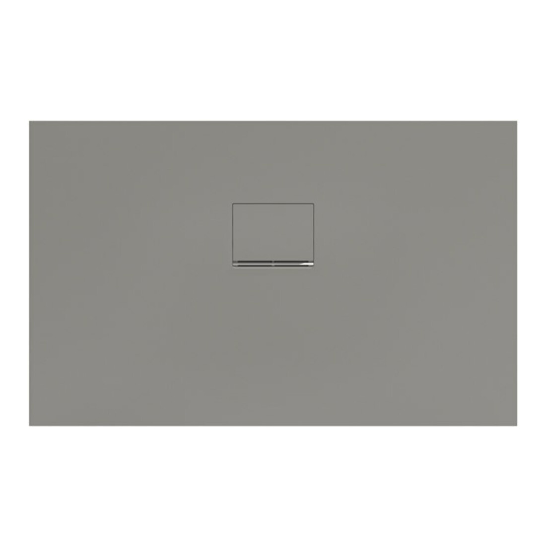 V&B Bac à douche Squaro Infinity 120x75x4 cm, gris, uni, découpé côté long