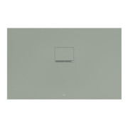 V&B Bac à douche Squaro Infinity 120x75x4cm, gris mat, uni, découpe à gauche
