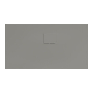 V&B Bac à douche Squaro Infinity 130x70x4cm, gris, angle encastré droit contre mur