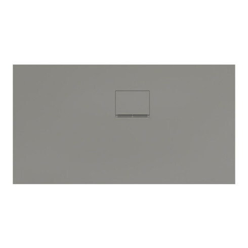V&B Bac à douche Squaro Infinity 130x70x4cm, gris, angle encastré droit contre mur
