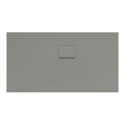 V&B Bac à douche Squaro Infinity 130x70x4cm, gris, angle encastré droit contre mur