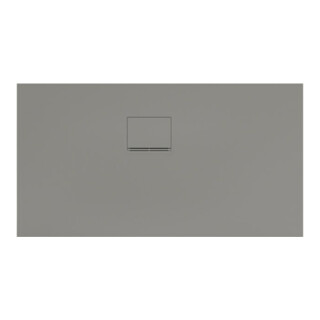V&B Bac à douche Squaro Infinity 130x70x4cm, gris, angle encastré gauche contre mur
