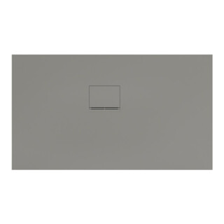 V&B Bac à douche Squaro Infinity 130x75x4cm, gris, angle encastré gauche contre mur