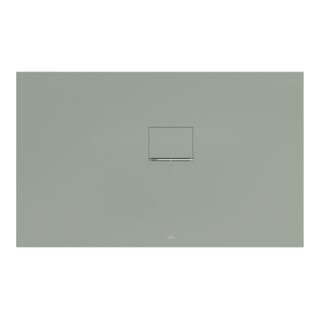 V&B Bac à douche Squaro Infinity 130x80x4 cm, gris mat, installation d'angle droite contre mur