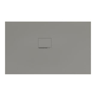 V&B Bac à douche Squaro Infinity 130x80x4cm, gris, angle encastré gauche contre mur