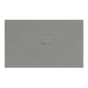 V&B Bac à douche Squaro Infinity 130x80x4cm, gris, installation d'angle droite contre mur
