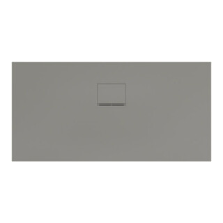 V&B Bac à douche Squaro Infinity 140x70x4cm, gris, uni., découpé à gauche