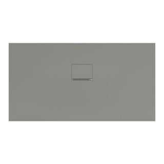 V&B Bac à douche Squaro Infinity 140x75x4 cm, gris, uni., découpé à gauche