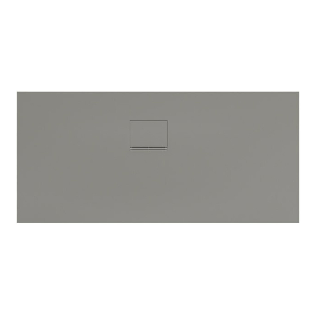 V&B Bac à douche Squaro Infinity 150x70x4 cm, gris, angle encastré gauche contre mur