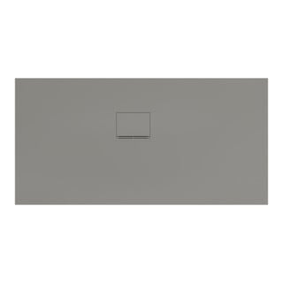 V&B Bac à douche Squaro Infinity 150x75x4cm, gris, angle encastré gauche contre mur
