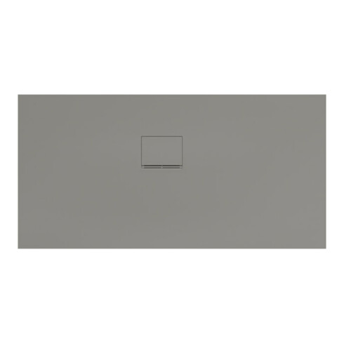 V&B Bac à douche Squaro Infinity 150x75x4cm, gris, angle encastré gauche contre mur