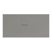 V&B Bac à douche Squaro Infinity 150x75x4cm, gris, angle encastré gauche contre mur