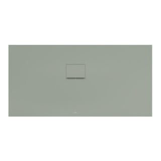 V&B Bac à douche Squaro Infinity 150x75x4cm, gris matin, angle encastré l gg H