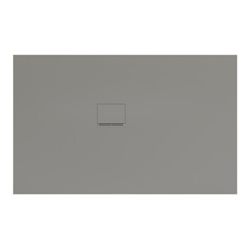 V&B Bac à douche Squaro Infinity 160x100x4cm, gris, angle encastré gauche contre mur