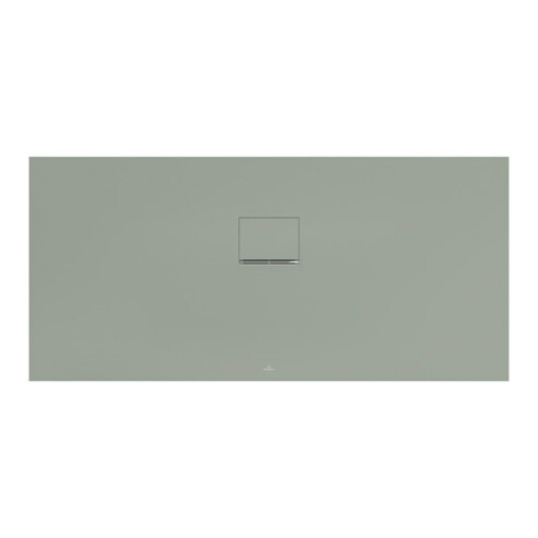 V&B Bac à douche Squaro Infinity 160x75x4cm, gris mat, uni, côté gauche découpé