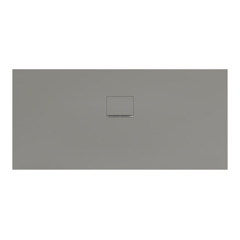 V&B Bac à douche Squaro Infinity 160x75x4cm, gris, uni., côté long découpé