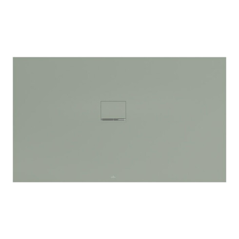 V&B Bac à douche Squaro Infinity 170x100 cm, gris mat, installation d'angle gauche, verre clair