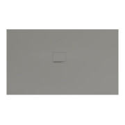 V&B Bac à douche Squaro Infinity 170x100x4cm, gris, angle encastré gauche contre mur